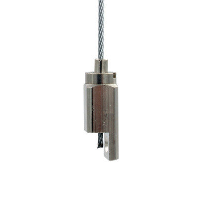 Drahtseilhalter Displayhalter mit Anschraubmöglichkeit, Bohrung Ø3,1mm