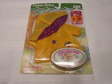 Vintage Fisher Price Briarberry Wear Bear Outfit Yellow Raincoat Hat set New