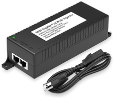 30W Gigabit PoE Injector Active Power Over Ethernet Adapter 802.3at/af