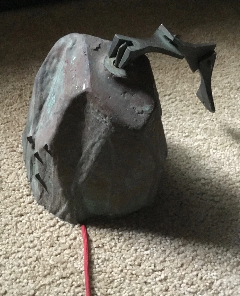 Sino de vento Paolo Soleri forma única pendurado bronze latão jardim sino de vento - Imagem 2 de 4