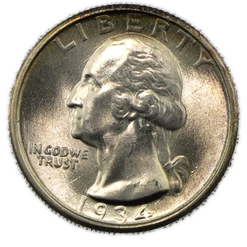 1934-P BU Washington Silver Quarter 25c Brilliant Uncirculated Philadelphia