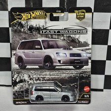 Hot Wheels Car Culture SUBARU FORESTER STI Fast Wagons Premium Silver Gray JDM