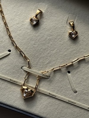 Stauer Cuore Mio Necklace And Earring Set