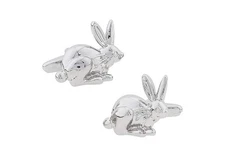Easter Bunny Rabbit Cufflinks in a Presentation Gift Box with Polishing Cloth