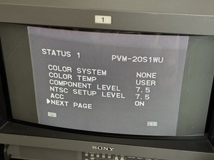 Sony PVM-20S1WU Trinitron 20" Widescreen CRT Monitor RGB Component