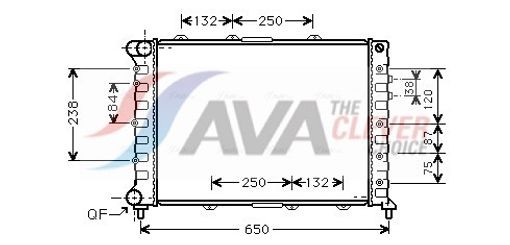 Fits AVA ALA2038 WATER COOLER ALFA ROMEO 156 (1997) 1.8 TWIN SPARK