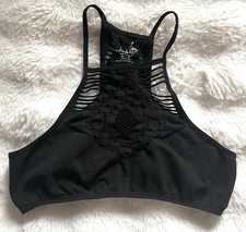 Beautiful Black Summer Cut-Out Racerback Crop Style Top - XS/S (Would Fit a 8)