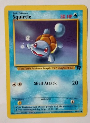 Pokemon Squirtle Karte Moderates Spiel 68/82 Vintage 1999-2000