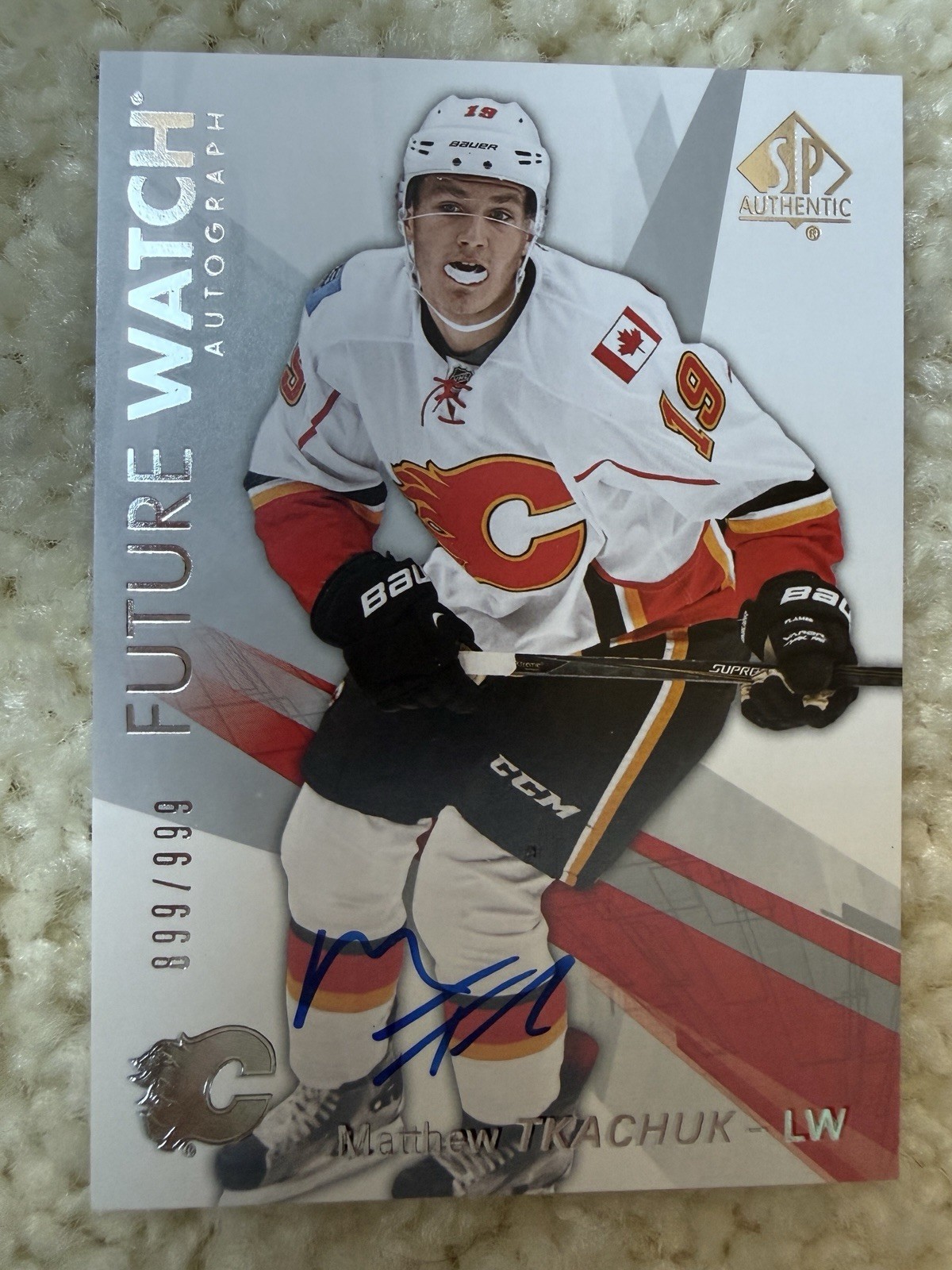 2016-17 SP Authentic Future Watch Auto Matthew Tkachuk RC /999