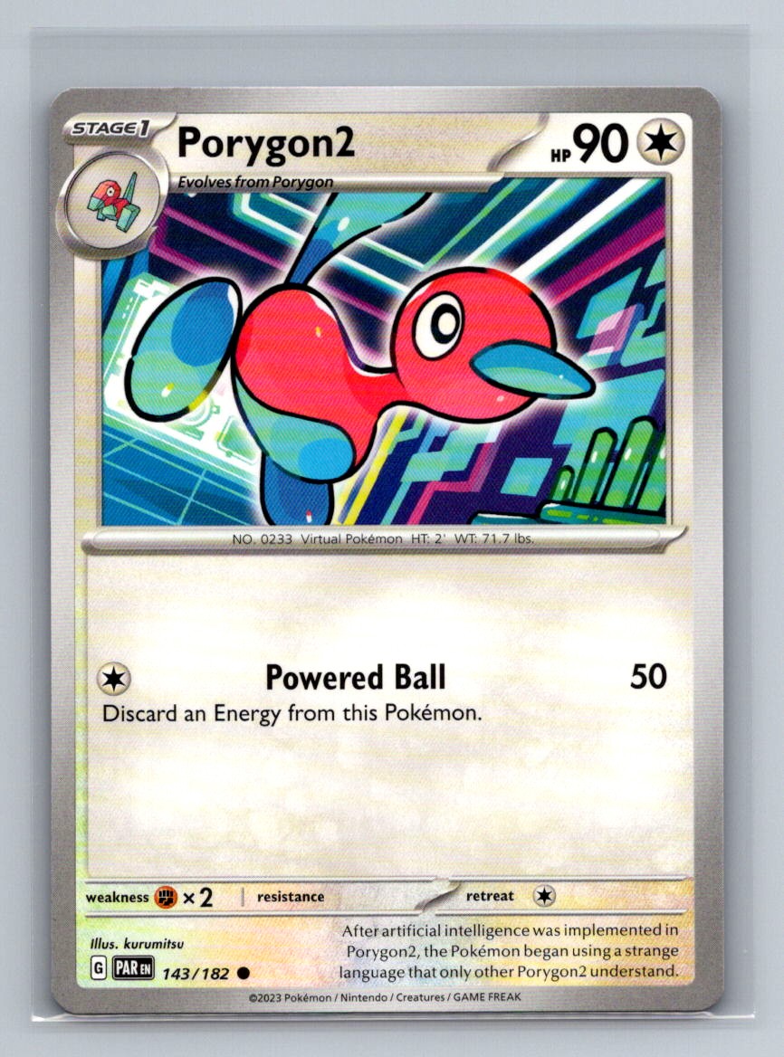 Porygon2 Normal Common SV04: Paradox Rift PAR Colorless 143/182 Pokemon Card TCG
