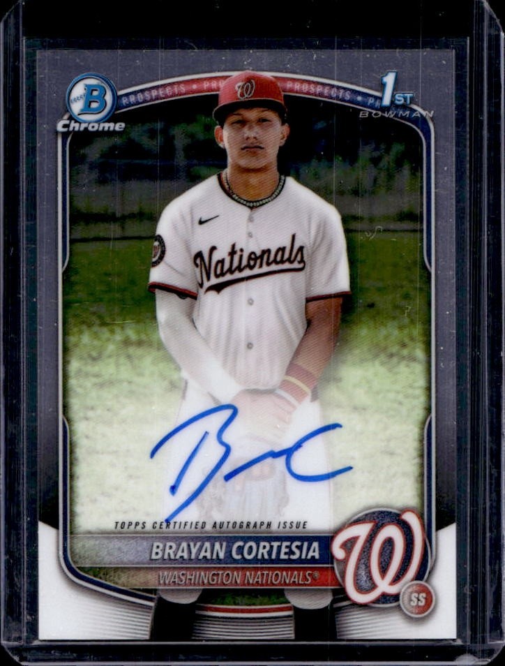 2025 Bowman Chrome Brayan Cortesia Auto Autograph 1st Prospect #CPA-BC Nationals
