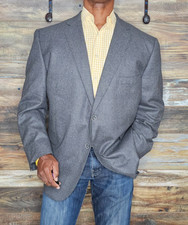 LkNw J. Hilburn Vitale Barberis Italy Houndstooth Dual Vent Blazer Jacket 50L