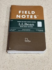 Field Notes L.L.Bean SEALED 3-Pack Memo Noteb...