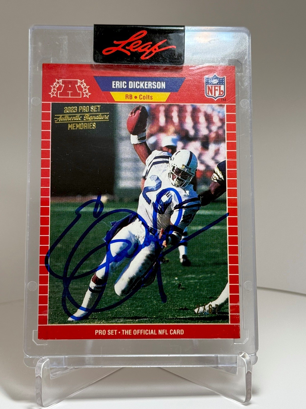 NFL PRO SET 2023 ERIC DICKERSON AUTO 2/67 INDIANAPOLIS COLTS