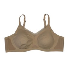Honeylove Silhouette Bra XL Sand Nude Wireless Seamless Mesh LWBR0302-2