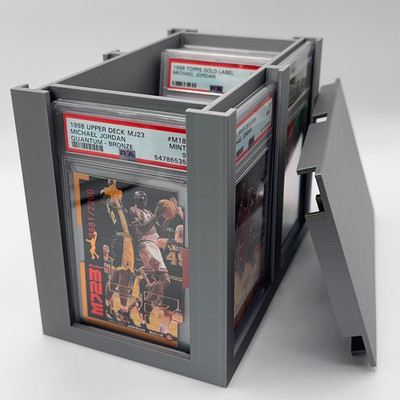 Graded Card Display Storage Box Holds 6 + 25 Inside PSA CGC TAG Slab Station SLV