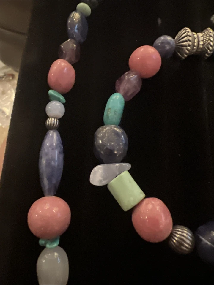 Collar y pulsera vintage de turquesa multicolor Carolyn Pollack Southwest Foto 4 de 4