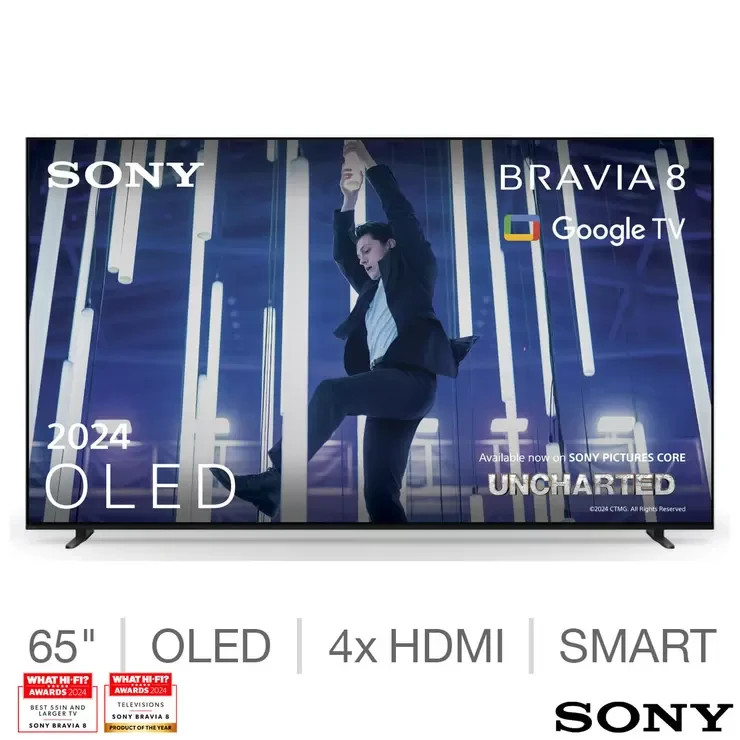 Sony Bravia 8 K65XR80U 65" 4K OLED Smart TV (SRP £1629) *SMALL SCRATCH*