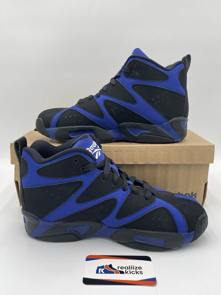 Hombre Talla 9 - Reebok Kamikaze 1 Blueprint Negro Shawn Kemp 2014 (V56110) ¡NUEVO! Foto 2 de 4