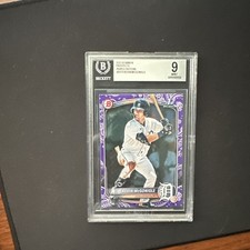 Kevin McGonigle -2025 Bowman 1st -Purple Pattern /199 -Tigers MINT ROY?
