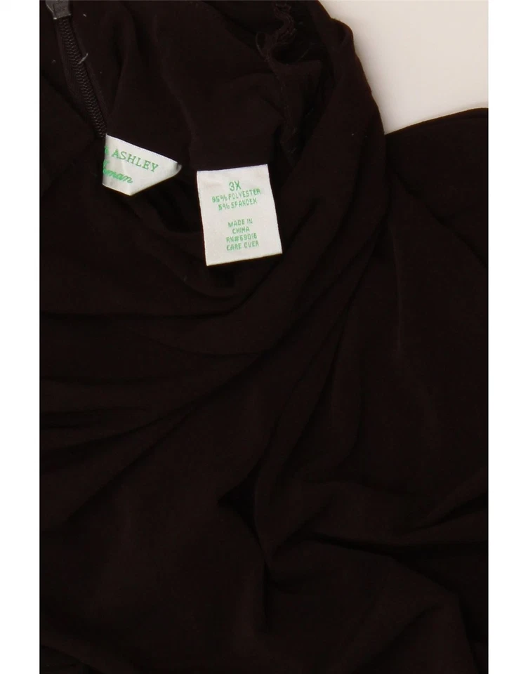 Blusa Top LAURA ASHLEY Mujer Sin Mangas UK 22 3XL Marrón Poliéster DK23 Foto 3 de 4