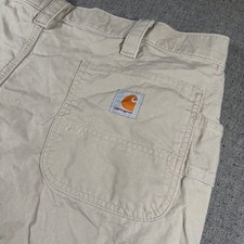 Carhartt B147 Canvas Work Shorts Mens 40 Tan Carpenter Utility Pocket