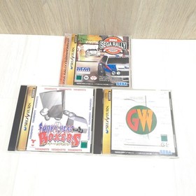 Sega Saturn Japanese Gray Console with 6 Games, 1 Controller & Cables tested