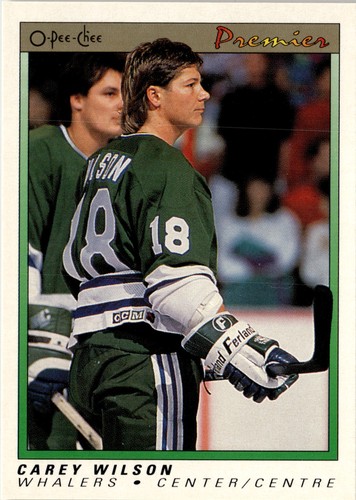 Carey Wilson #128 1990 O-Pee-Chee Premier card