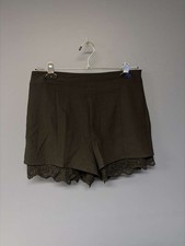 Forever 21 Women’s Black Lace Trim High Waist Shorts Size M