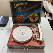 Vintage DC Comics Superman Collectible Record Player 1978. Please Read