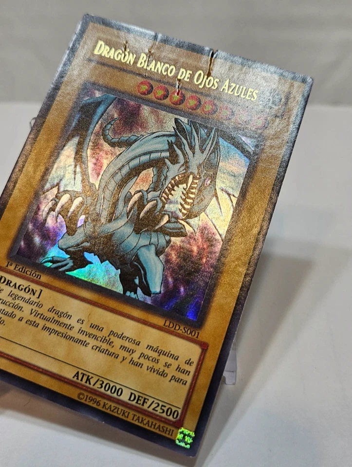SPANISH Blue-Eyes White Dragon LDD-S001 Ultra Rare 1st Edition Yugioh 7924 - Image 3 of 4