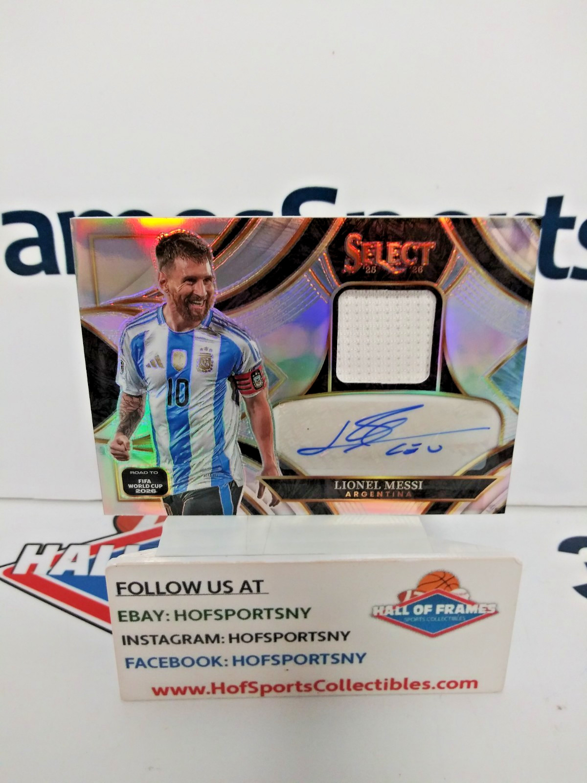 2026 PANINI SELECT ROAD TO THE WORLD CUP LIONEL MESSI PATCH AUTO SILVER #AM-LM