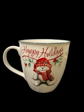 Pfaltzgraff Winterberry Christmas Snowman Coffee Mug Hot Cocoa Mug Ceramic 
