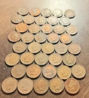40 -INDIAN HEAD CENT PENNIES 1890s-1900s All Dates Visible -Some Liberty Visible