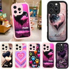 Custom Cover For iPhone 16 14 15 17 Samsung S25 Plus S24 Heart Design Phone Case