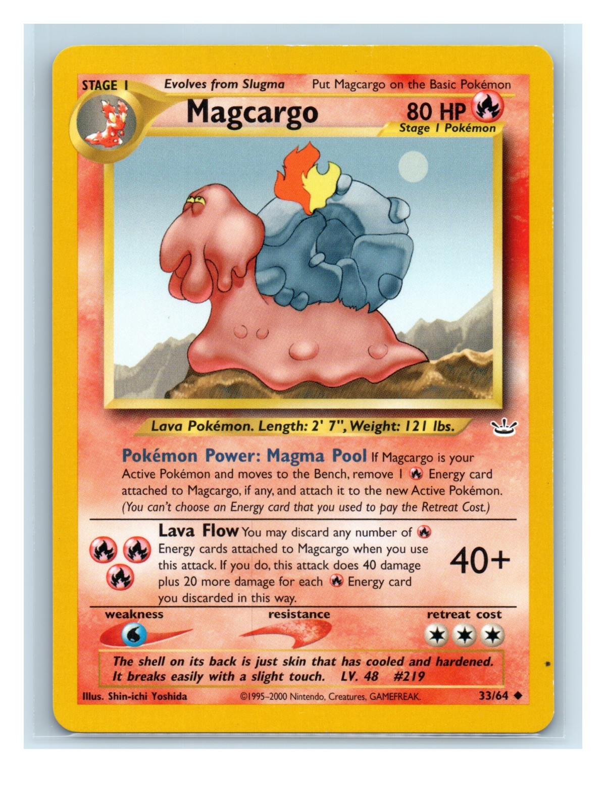 Magcargo Unlimited 33/64 Uncommon Neo Revelation NM