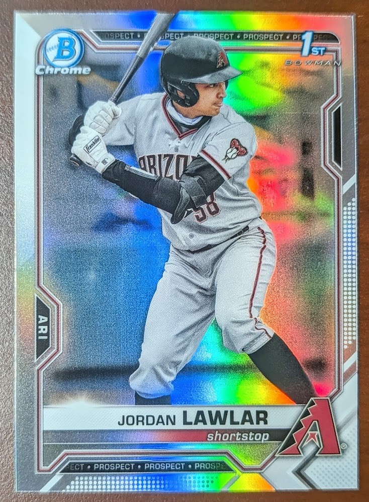 2021 Bowman Draft Chrome JORDAN LAWLAR 1ST REFRACTOR #BDC-194 Dbacks (RC)