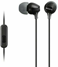 Sony MDREX15AP Fashion Color EX Series Earbud Headset with Mic Black 