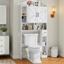 Over The Toilet Storage Cabinet, Farmhouse Storage Cabinet Over Toilet with 2...