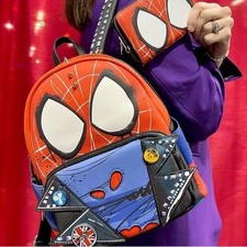 Conjunto de mini mochila y billetera Loungefly Spider-Man Spider-Punk Cosplay - Exclusivo