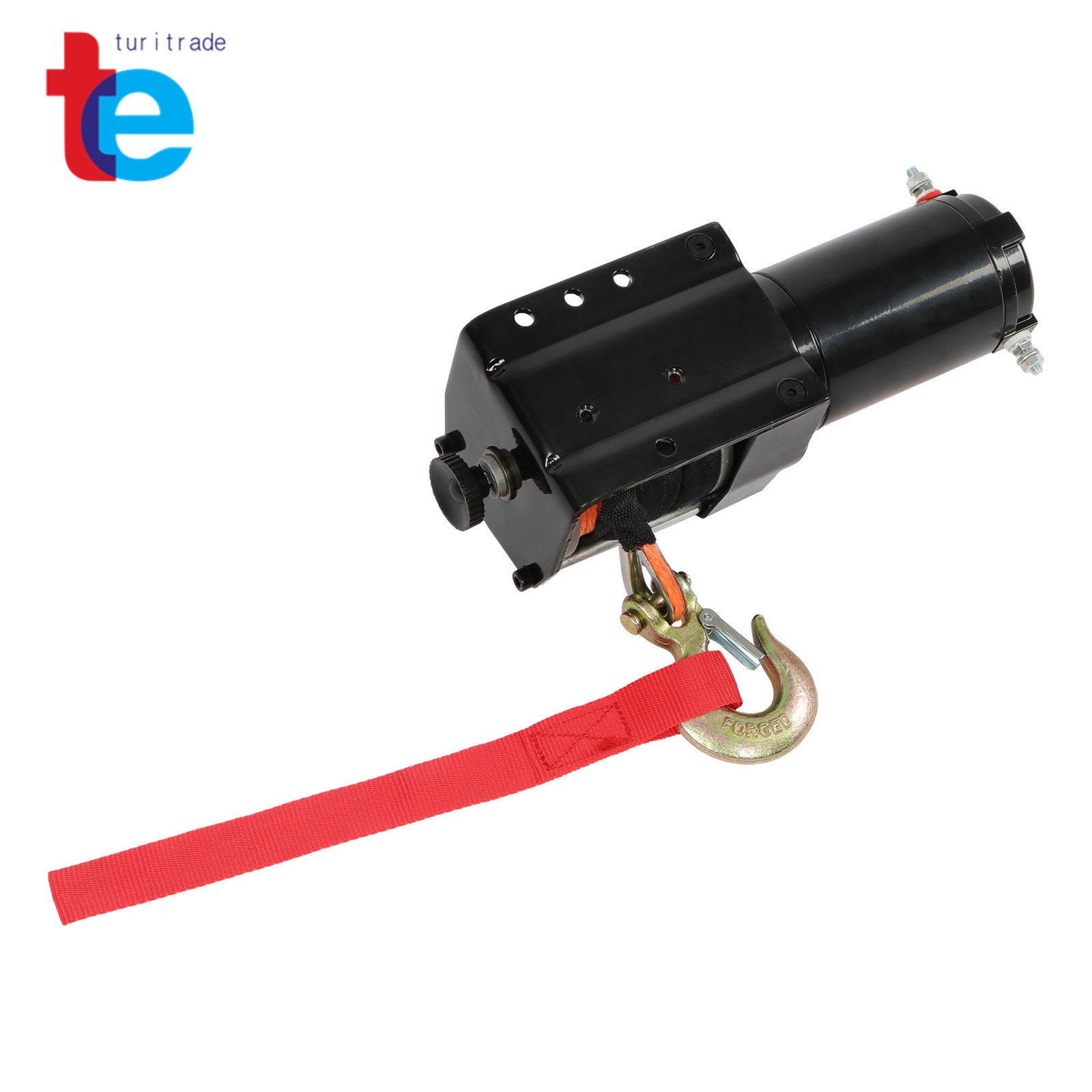 3500lbs Electric Winch 12VDC/1.5HP Copper Motor With 3/16" x 39' Synthetic Rope