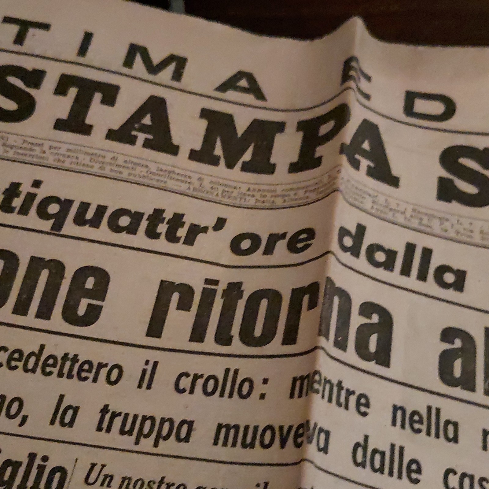 La Stampa Giornale d’Epoca Martedì/Mercoledì 27-28 Luglio 1943