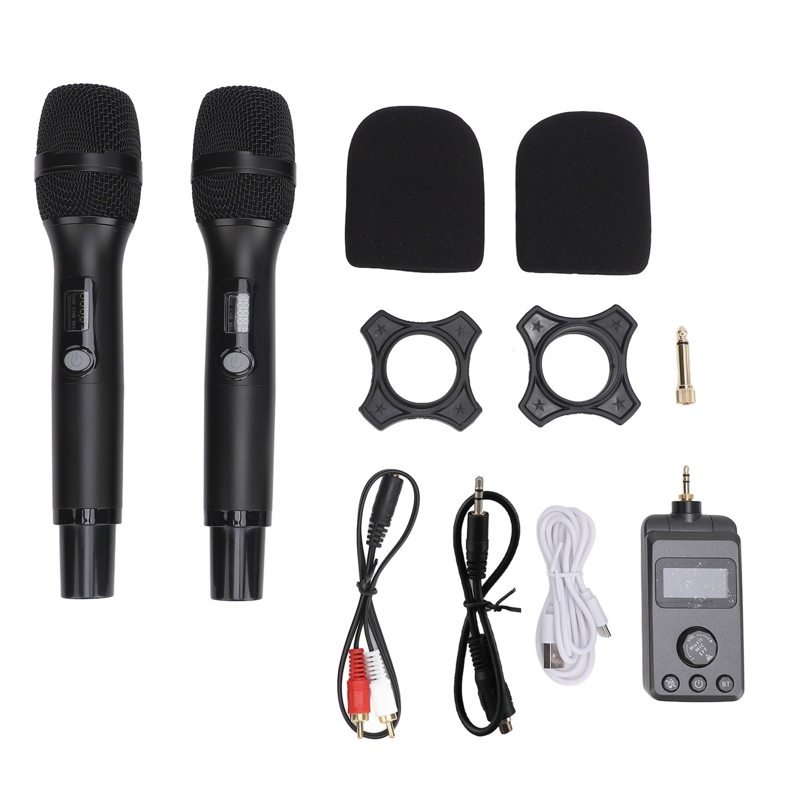 Dual Wireless Microphone Dynamic Clear Sound Handheld Mic For Duets Popular