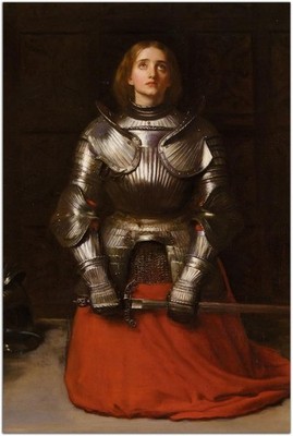John Everett Millais Joan of Arc Vintage Portrait Poster Canvas Art 