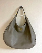 PRADA Argilla Half Moon Shoulder Bag in Excellent Condition