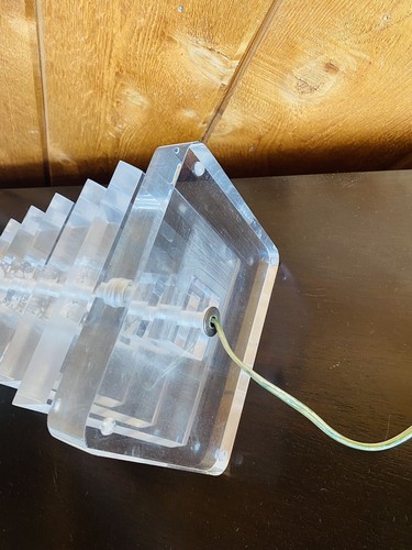 Rare! KARL SPRINGER MCM STACKED GEOMETRIC LUCITE ACRYLIC LAMP MID CENTURY MODERN - Picture 22 of 22