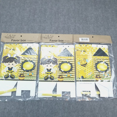 Party Flavor Boxes Sweet Brazil 4 Boxes Per Bag 3 Sets Beautiful Little Bee Girl