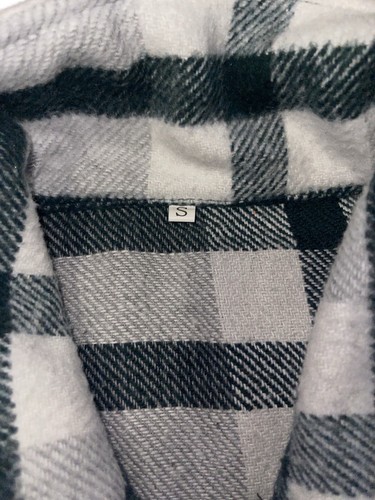 Women’s Shacket Plaid Fleece Jacket Small Flannel Oversized Button Up - 第 6/8 張圖片