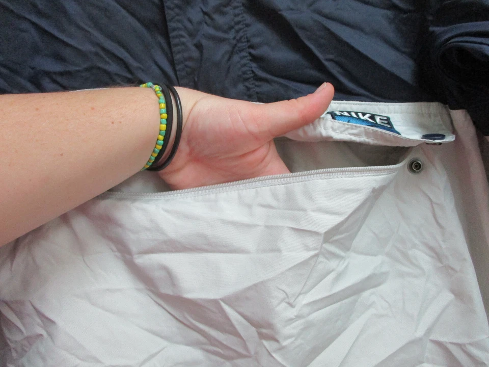 VINTAGE Nike Jacket Medium Adult Blue White Windbreaker Hoodie Half Zip Mens M - Image 3 of 4