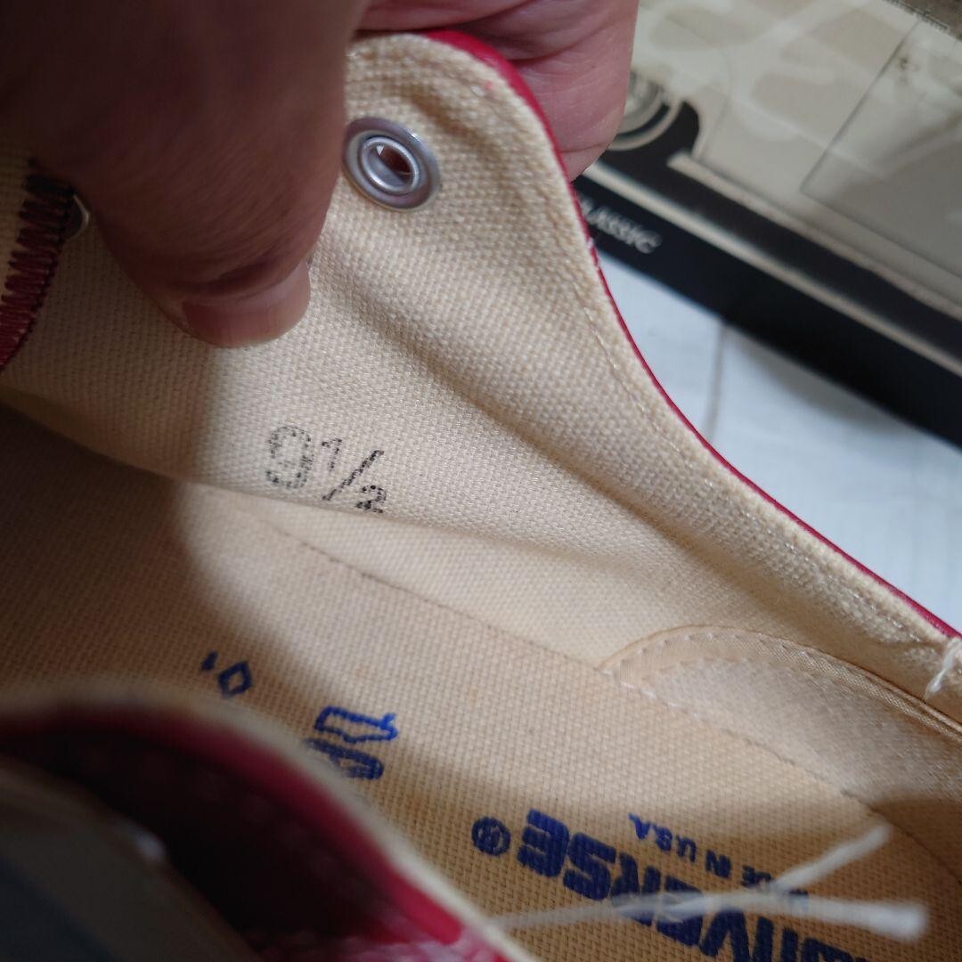 Deadstock Vintage 90s USA Converse Jack Purcell Red Leather Deadstock Vintage 90s USA Converse Jack Purcell Red Leather